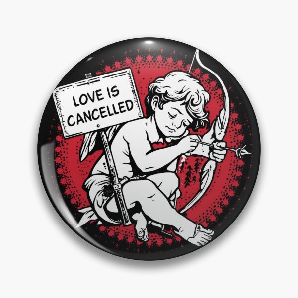 Item preview, Cupid sitting with a protest sign saying “Love Is Cancelled” 10 designed and sold by Neon G.