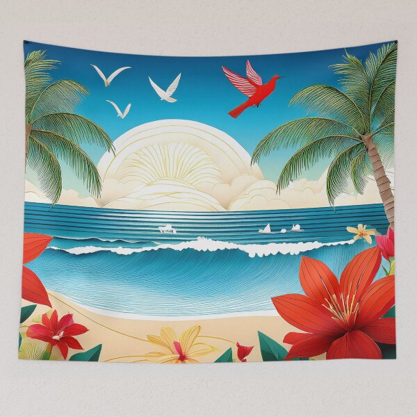 Item preview, Colorful Wallcovering Tapestry, duvet cover, throw blanket, shower curtain designed and sold by CharlottePlaceArt.