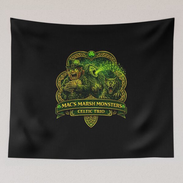Item preview, The Celtic Trio – Mac’s Marsh Monsters Badge designed and sold by MACodDesigns.