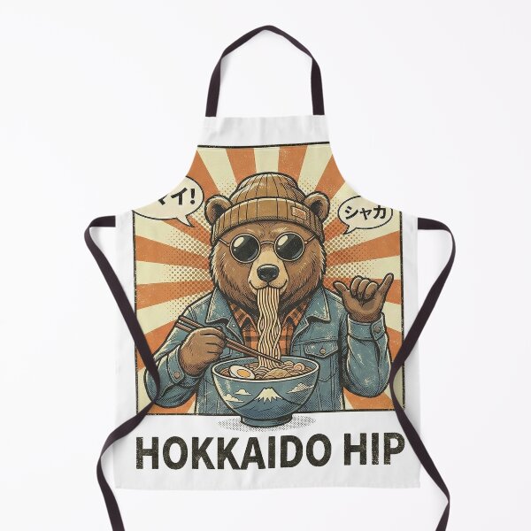 Item preview, Hokkaido Hip: Retro Japanese Ramen Bear Streetwear designed and sold by Mr_Tee.