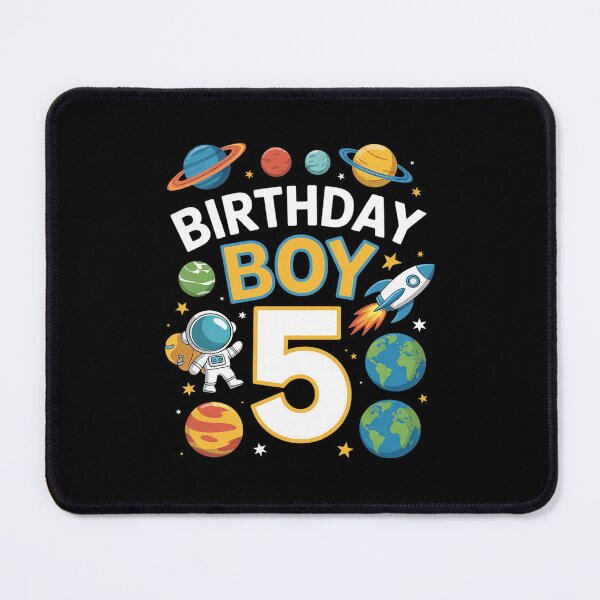 Item preview, Boys 5th Birthday Astronaut Space Planets Four Years old designed and sold by DigitaldeligArt.
