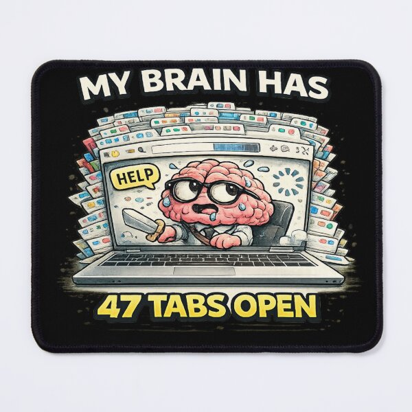 Item preview, My Brain Has 47 Tabs Open ADHD Funny Laptop designed and sold by FeralMindStudio.