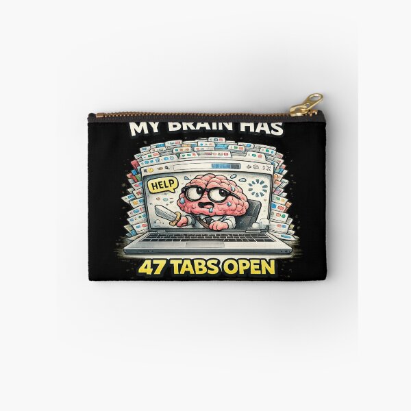 Item preview, My Brain Has 47 Tabs Open ADHD Funny Laptop designed and sold by FeralMindStudio.