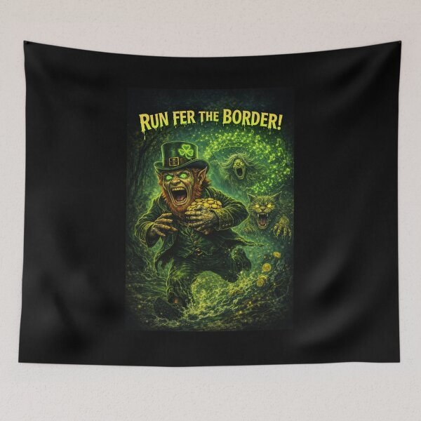 Item preview, Run Fer the Border – Celtic Marsh Monster Poster designed and sold by MACodDesigns.