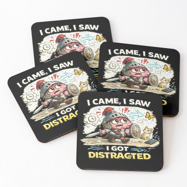 Item preview, I Came I Saw I Got Distracted ADHD Funny Brain designed and sold by FeralMindStudio.