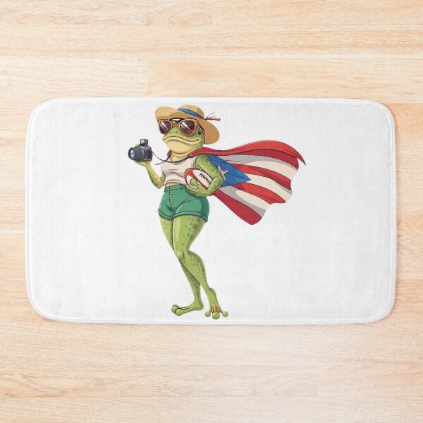 Item preview, Puerto Rico Frog Patriotic Summer Camera Football Design  designed and sold by ArtFromBeyond.