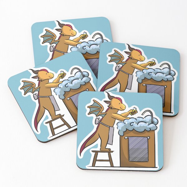 Item preview, Dragon Washing Dishes designed and sold by Addi Does Art.