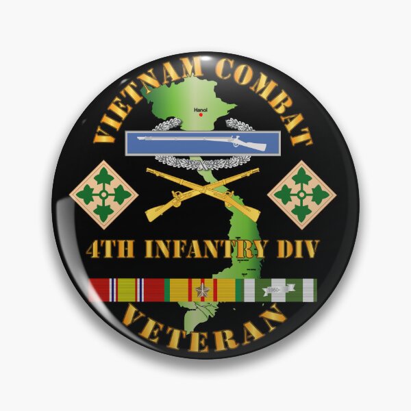 Item preview, Army - Vietnam Combat Infantry Veteran w 4th Inf Div SSI V1 designed and sold by Military Insignia Products.