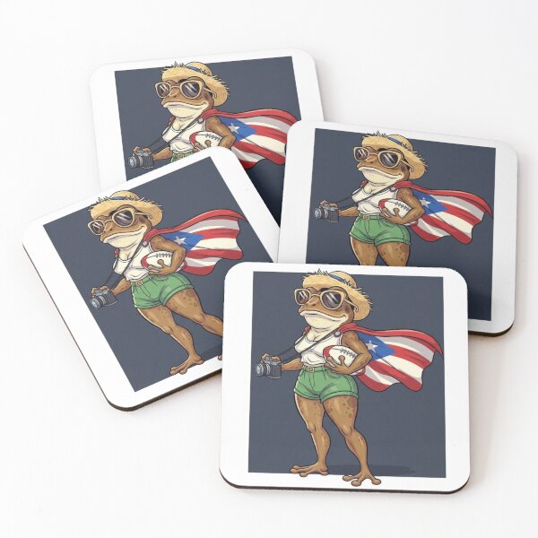 Item preview, Puerto Rico Frog Patriotic Summer Camera Football Design  designed and sold by ArtFromBeyond.
