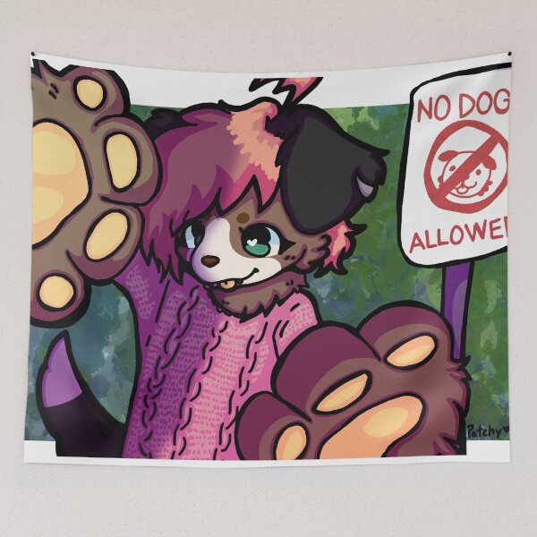 Item preview, No Dogs Allowed designed and sold by PatchyLaCow.