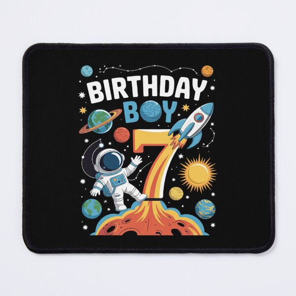 Item preview, Boys 7th Birthday Astronaut Space Planets Seven Years old designed and sold by DigitaldeligArt.