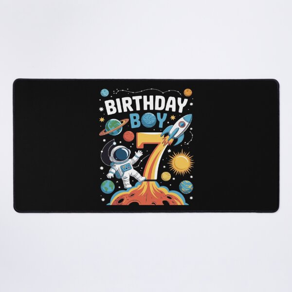 Item preview, Boys 7th Birthday Astronaut Space Planets Seven Years old designed and sold by DigitaldeligArt.