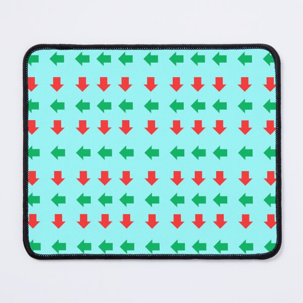Item preview, Green and Red Left and Down Arrows on Cyan background pattern designed and sold by fev-rocks.