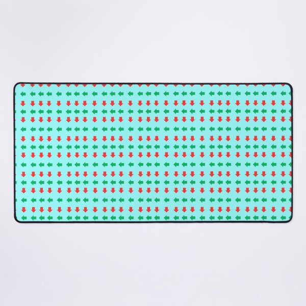 Item preview, Green and Red Left and Down Arrows on Cyan background pattern designed and sold by fev-rocks.