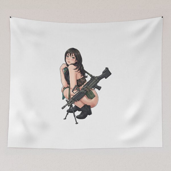 Item preview, Machine Gun Girl designed and sold by RAWLIFEGRAPHIC.