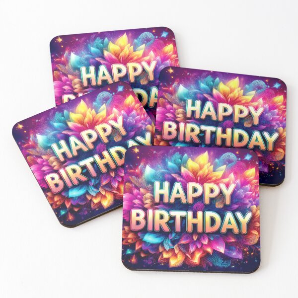 Item preview, Happy Birthday Tapestry, duvet cover, throw blanket, shower curtain designed and sold by CharlottePlaceArt.