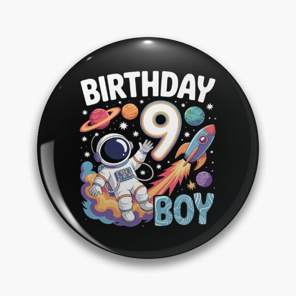 Item preview, Boys 9th Birthday Astronaut Space Planets Nine Years old T designed and sold by DigitaldeligArt.