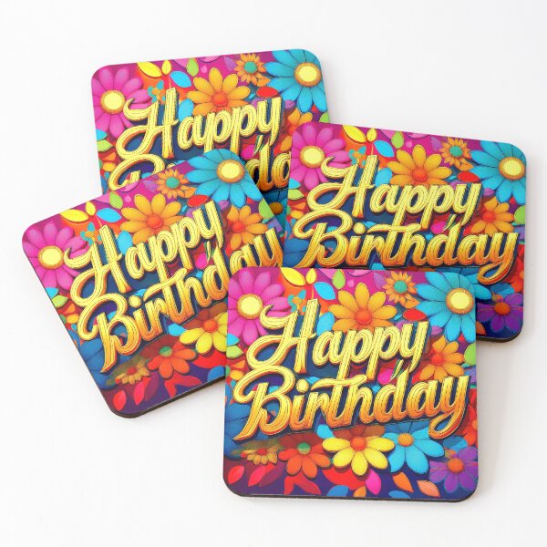 Item preview, Happy Birthday Tapestry, duvet cover, throw blanket, shower curtain designed and sold by CharlottePlaceArt.