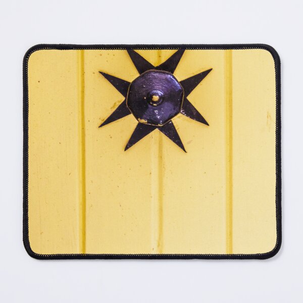 Item preview, Bright Yellow Door Panel With Black Starburst Knob Decor for Interior Design and Photography designed and sold by Nmallia.