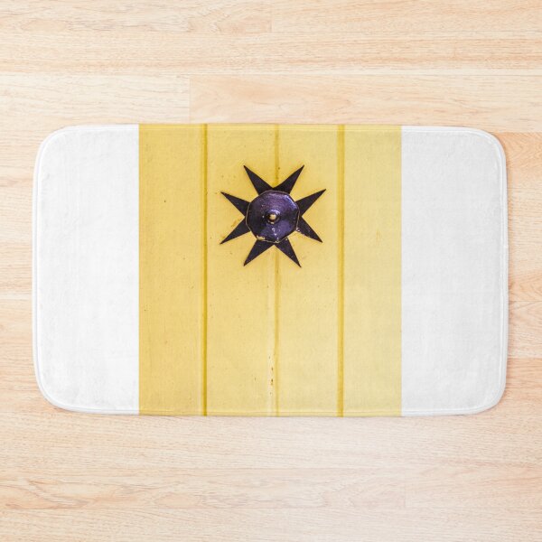 Item preview, Bright Yellow Door Panel With Black Starburst Knob Decor for Interior Design and Photography designed and sold by Nmallia.