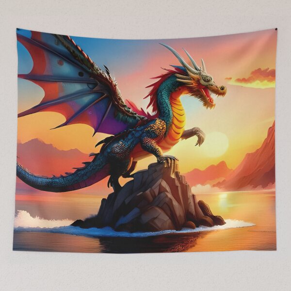 Item preview, Dragon Tapestry, duvet cover, throw blanket, shower curtain designed and sold by CharlottePlaceArt.