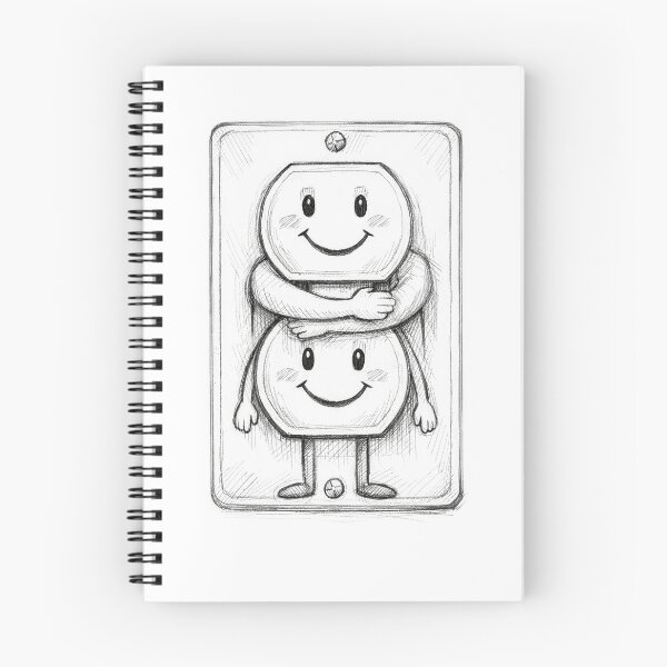 Item preview, Electrical Outlet With Faces and Hug designed and sold by Maria Dryfhout.