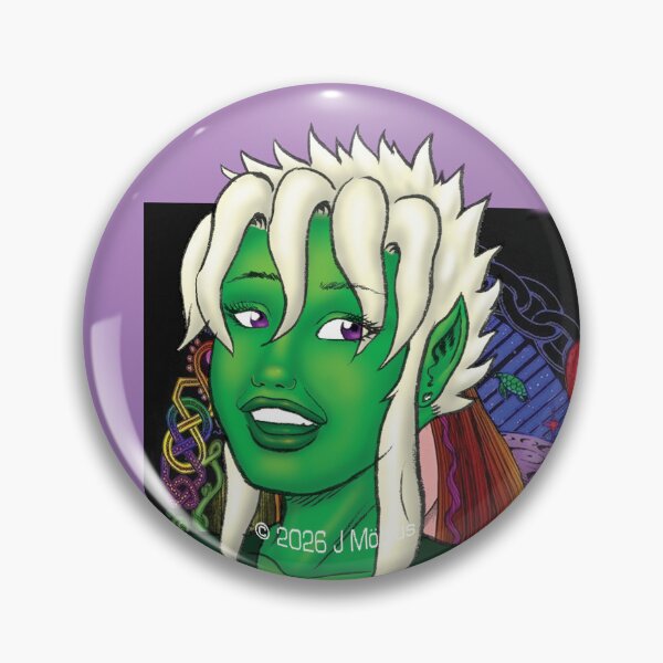 Item preview, Flirty Suzi close-up pin designed and sold by J-Mobius.