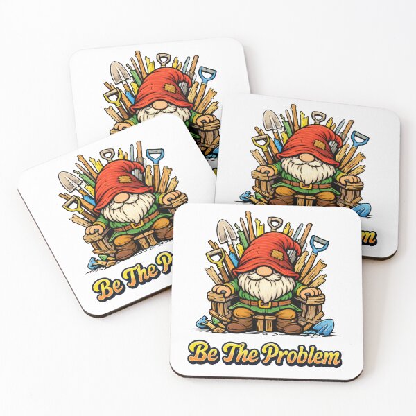 Item preview, Be The Problem – Rebel Garden Gnome Throne Illustration designed and sold by Moriarty's Digital Visions.