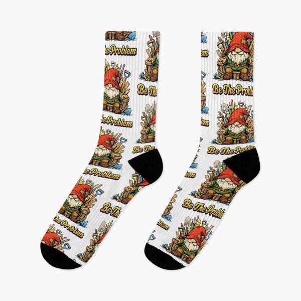 Item preview, Be The Problem – Rebel Garden Gnome Throne Illustration designed and sold by Moriarty's Digital Visions.