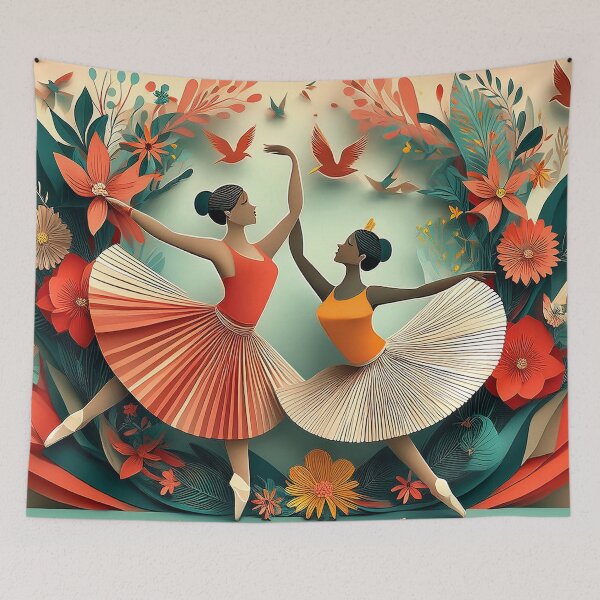 Item preview, Dancers Tapestry, duvet cover, throw blanket, shower curtain designed and sold by CharlottePlaceArt.