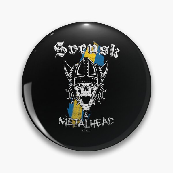Item preview, Svensk Metalhead Viking Skull Swedish Heavy Metal designed and sold by Sertmi.