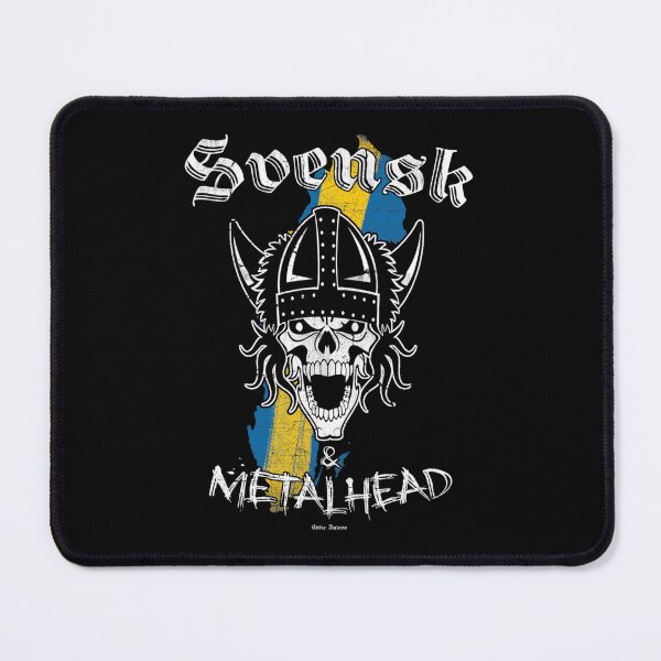 Item preview, Svensk Metalhead Viking Skull Swedish Heavy Metal designed and sold by Sertmi.