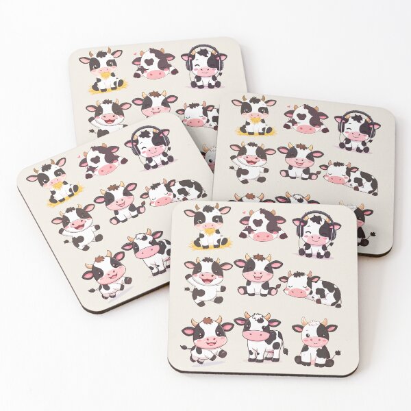 Item preview, Nine funny cows, kawaii designed and sold by LiskoDesign.