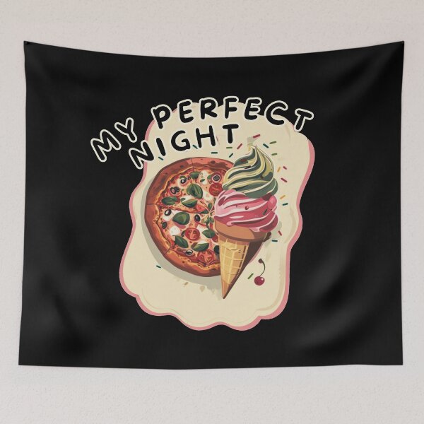 Item preview, My perfect night - pizza and ice cream designed and sold by Stefrait-7.