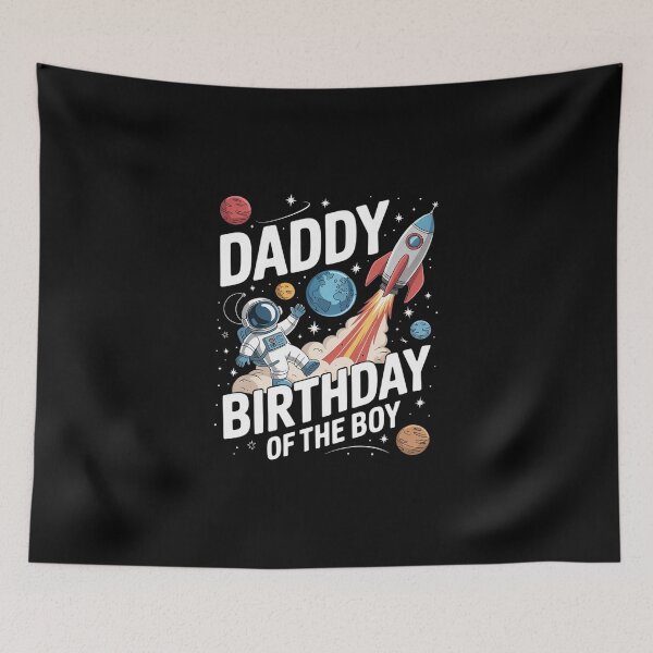 Item preview, Daddy Of The Birthday Boy Astronaut Family Space Planets designed and sold by DigitaldeligArt.