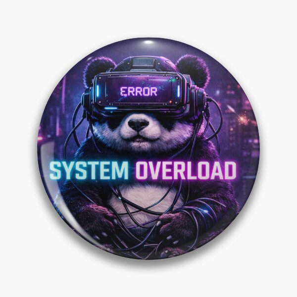 Item preview, System Overload Cyberpunk Panda – Futuristic Tech Burnout Neon Art designed and sold by snaperos.