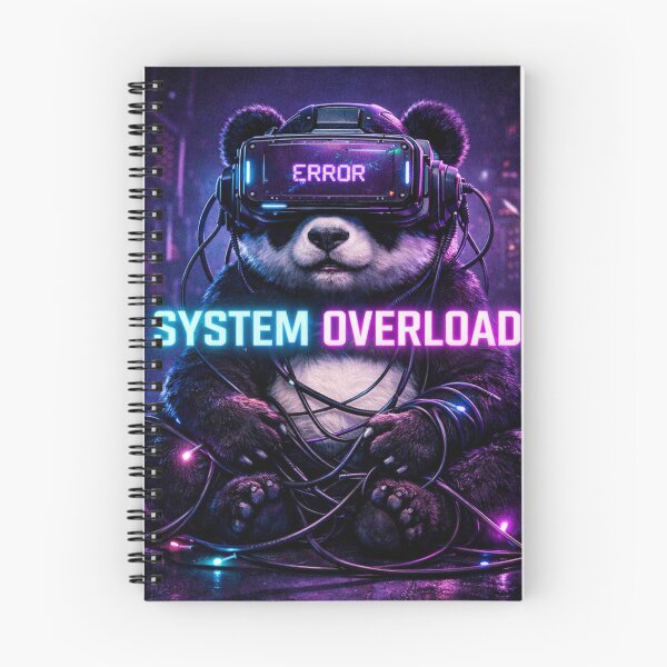 Item preview, System Overload Cyberpunk Panda – Futuristic Tech Burnout Neon Art designed and sold by snaperos.