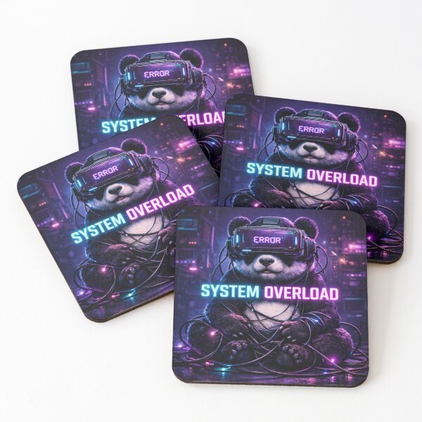 Item preview, System Overload Cyberpunk Panda – Futuristic Tech Burnout Neon Art designed and sold by snaperos.