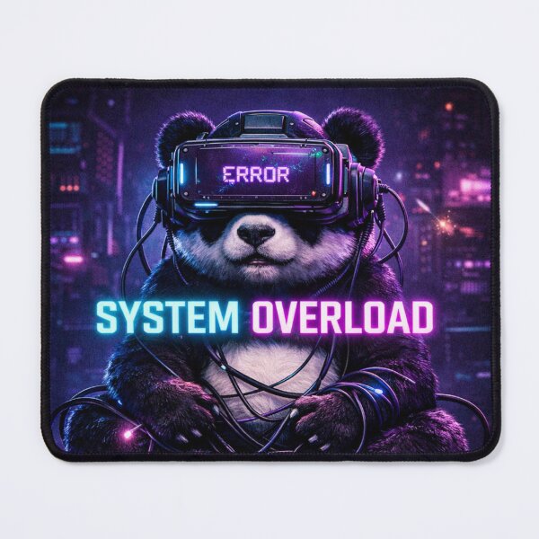 Item preview, System Overload Cyberpunk Panda – Futuristic Tech Burnout Neon Art designed and sold by snaperos.