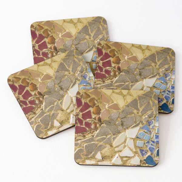 Item preview, Colorful Mosaic Tile Pattern With Broken Ceramics In Earthy Reds Blues And Bright Accents designed and sold by Nmallia.