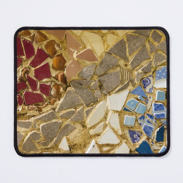 Item preview, Colorful Mosaic Tile Pattern With Broken Ceramics In Earthy Reds Blues And Bright Accents designed and sold by Nmallia.