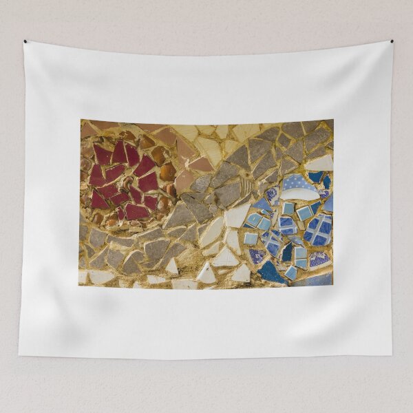 Item preview, Colorful Mosaic Tile Pattern With Broken Ceramics In Earthy Reds Blues And Bright Accents designed and sold by Nmallia.