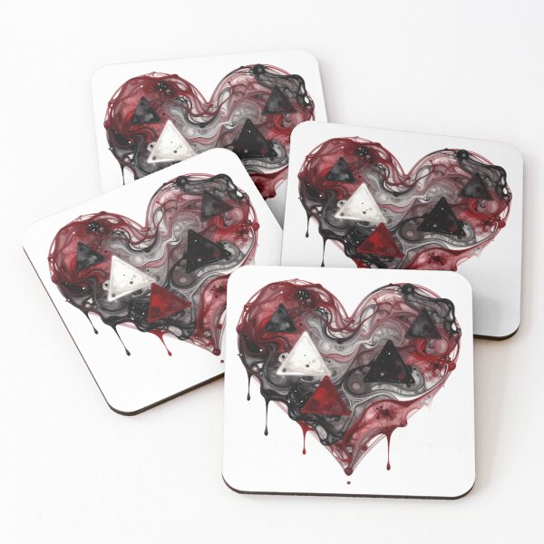 Item preview, triangular pulse colorful heart shaped geometric abstract design designed and sold by SmashingDeals.