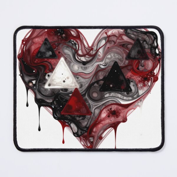 Item preview, triangular pulse colorful heart shaped geometric abstract design designed and sold by SmashingDeals.
