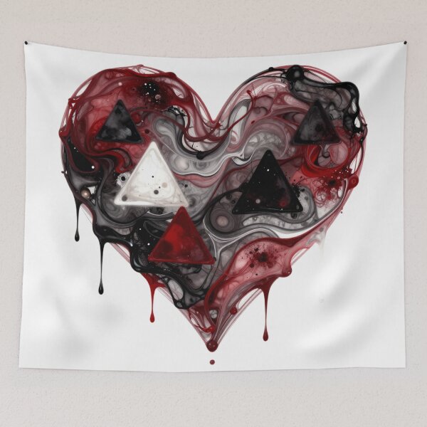 Item preview, triangular pulse colorful heart shaped geometric abstract design designed and sold by SmashingDeals.