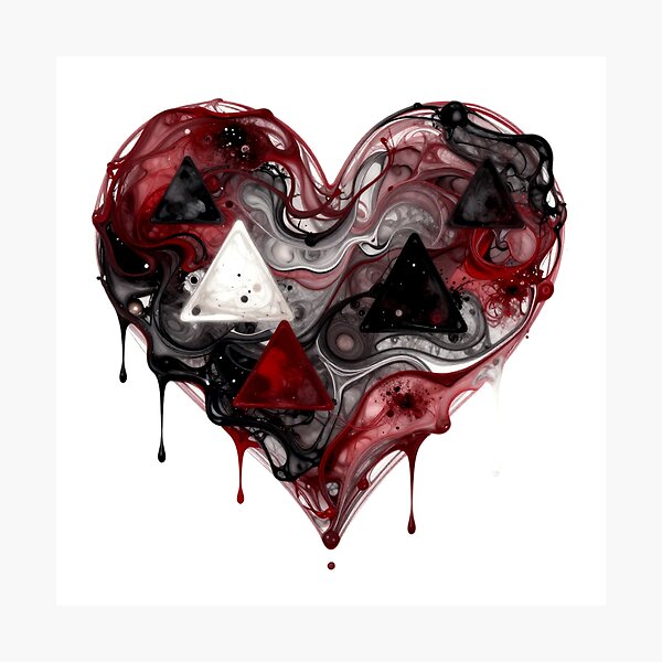 Item preview, triangular pulse colorful heart shaped geometric abstract design designed and sold by SmashingDeals.