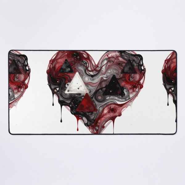 Item preview, triangular pulse colorful heart shaped geometric abstract design designed and sold by SmashingDeals.
