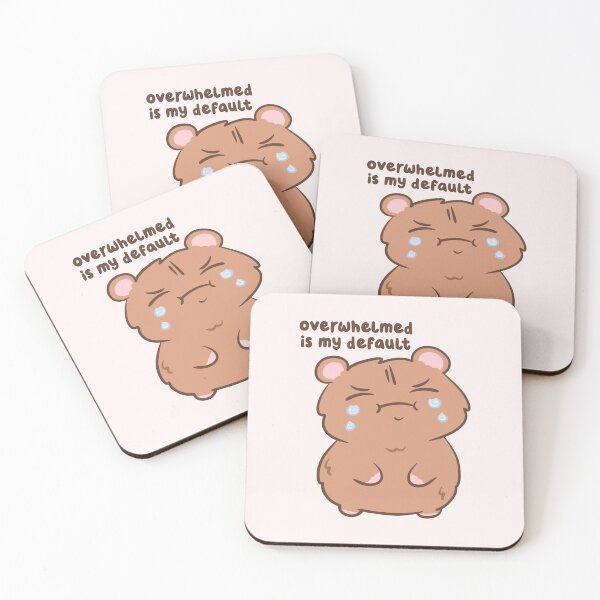Item preview, overwhelmed is my default crying hamster designed and sold by kaybowzie.