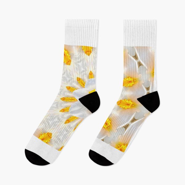 Item preview, White and Yellow Daffodil Kaleidoscope designed and sold by BostonArcImage.
