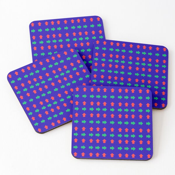 Item preview, Green and Red Right and Up Arrows on Blue background pattern designed and sold by fev-rocks.